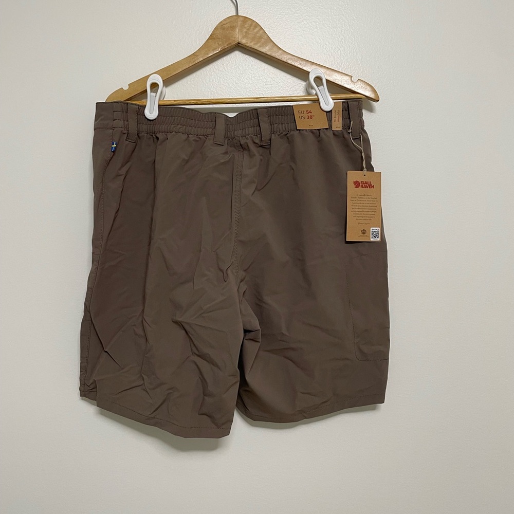 Fjallraven Men's Suede Brown Shorts NWT Sz 38